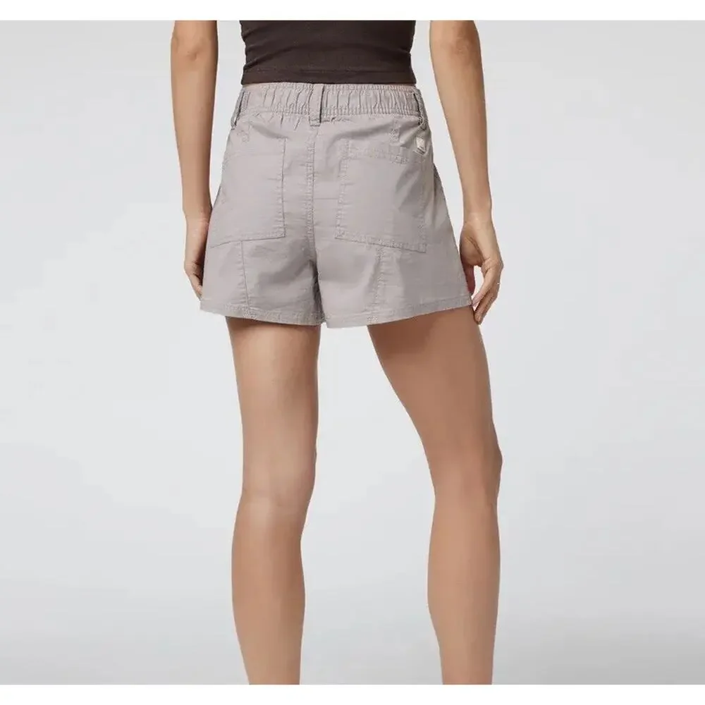 Vuori Vintage Ripstop Cargo Utility Shorts 32” Large 3” High Rise Elastic Waist
